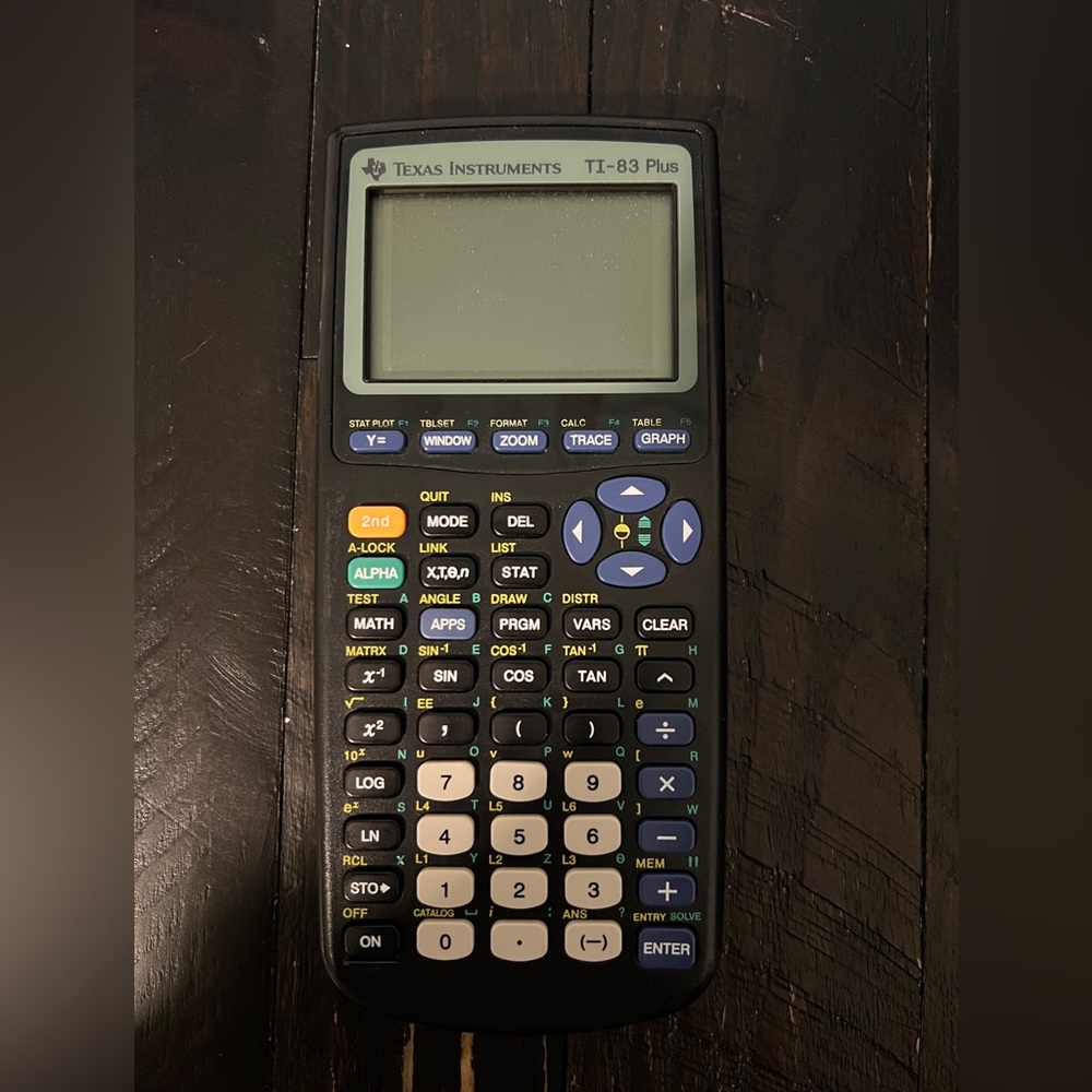 Texas Instruments TI-83 Plus Graphing Calculator Black Tested With Cover
